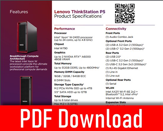 ThinkStation P5 Datenblatt Download