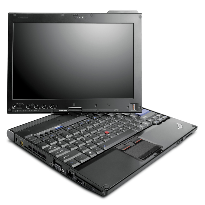 <B>Thinkpad X201T NU895GE/309395G<br>UNI/FH/�D</B> -i7-640LM (2,13GHz), 4GB, 320GB, 12.1" LED Super Bright Outdoor WXGA 1280x800, Intel QM57, a/g/n WLAN, Bluetooth, Secure Chip, Fingerprint, Camera, 8-Zelle, Win7 Prof. 32, 3J. Garantie