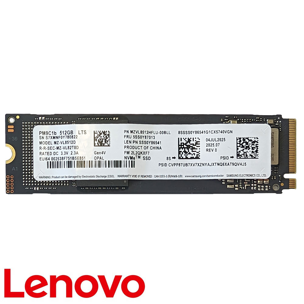 Lenovo 512GB M.2 PCIe NVMe SSD OPAL2.0 5SS0Y87013 (Samsung PM9C1b)