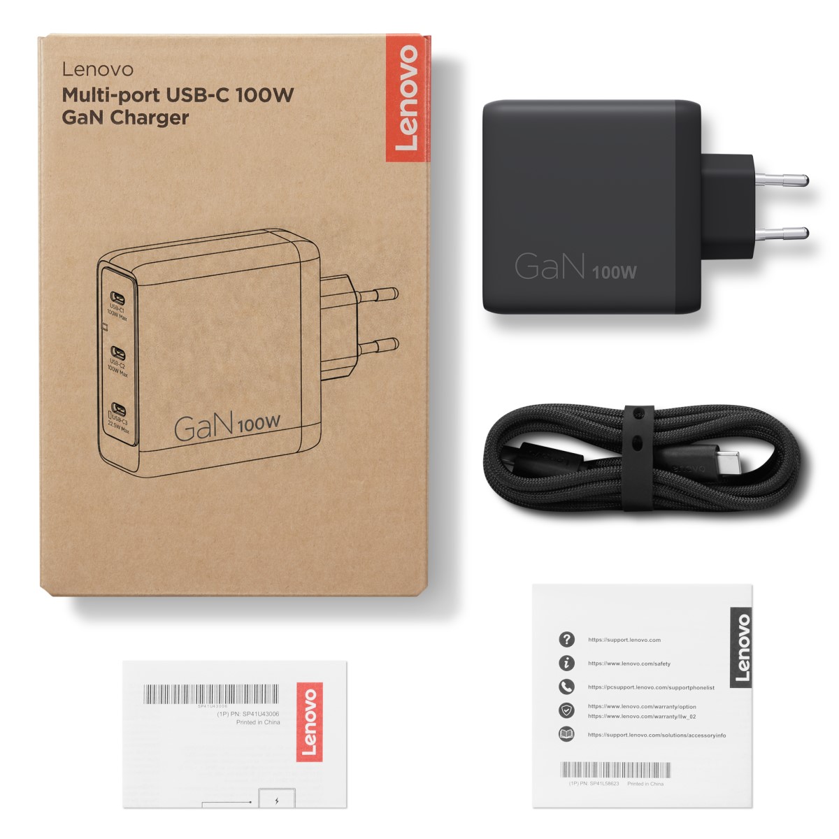 Lenovo Multi-port USB-C 100W GaN Charger 40AW100BEU