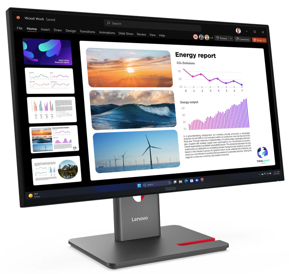 Brillante Darstellung auf 23,8 Zoll QHD-Display