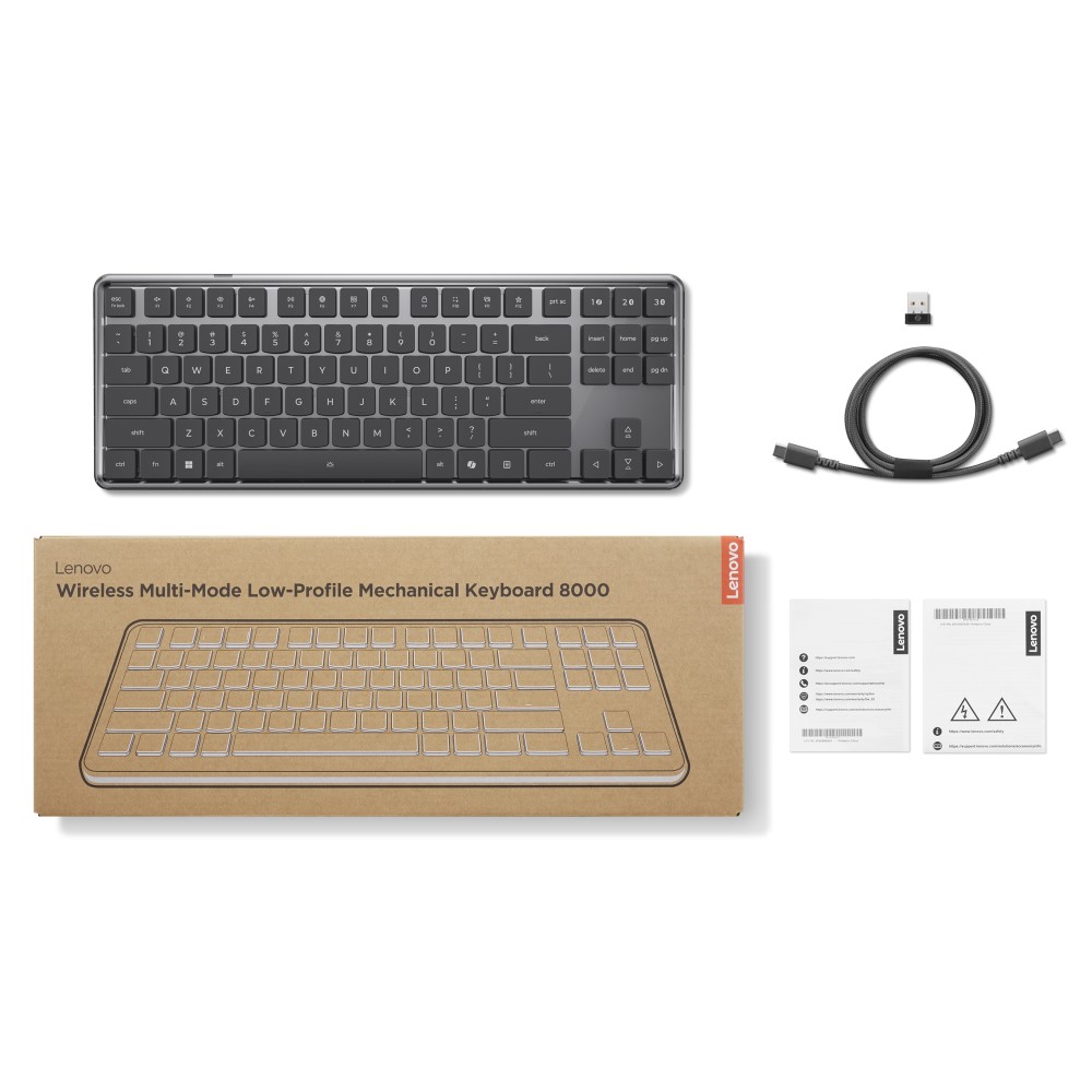 Lenovo Wireless Multi-Mode Low-Profile Mechanical Keyboard 8000 #4Y41V37355